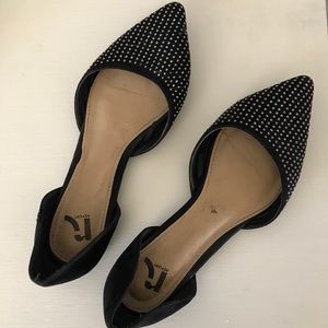 Report black studded flats